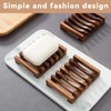 SANTUO 2Pcs Bamboo Soap Dish Hawaii Style Soap Dishes for