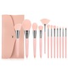 Set profesional de 12 piezas brochas para maquillaje (Coral Pink)