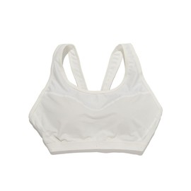 Danskin DA19903 Women's Sports Bra, Sweat Absorbent, Quick Drying, Wide Shoulder Straps, Antibacterial, Odor Resistant, Comfort Mesh Bra, jasmine white