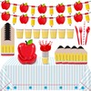 ComfyKit 171PCS Back to School Party Supplies,School Tableware Set