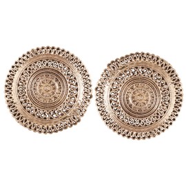 Touchstone "Tribal Bohemian Chic" Indian Bollywood Artistic Fringes Motif Designer Jewelry Big Stud Earrings For Women In Antique Gold or Silver Tone., Rhinestones, No Gemstone