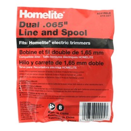 Homelite Genuine OEM AC41RDLB Autofeed Dual .065” Replacement Line and Spool Pack for Homelite Electric String Trimmers (Single Pack)