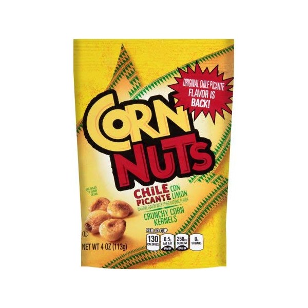 Corn Nuts Crunchy Corn Kernels, Chile Picante Con Limon (Pack of 4)