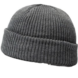 Faringoto Watch Cap Woolen Brimless Hat for Men Harbour Caps Dark Gray