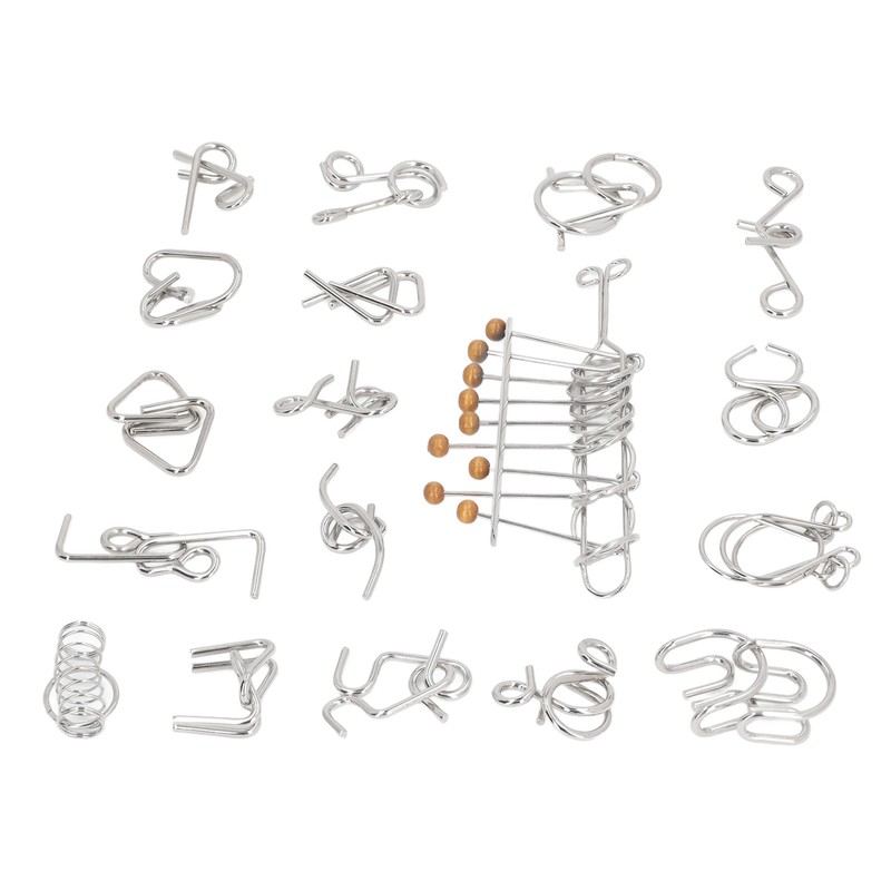 Metal Wire Puzzles Educational Logical Thinking Development Interlock Puzzles Set