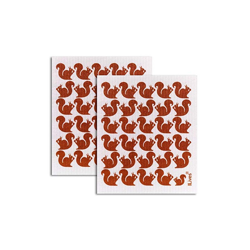 NineLives Squirrel Dish Cloth Set of 2 | Cloth for