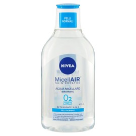 NIVEA MicellAIR 5-in-1 Mizellar-Wasser, erfrischend, 400 ml, Make-up-Entferner für Gesicht und Augen mit Mizellenkomplex ohne Ausspülen, für Gesicht, Augen und Lippen für normale Haut
