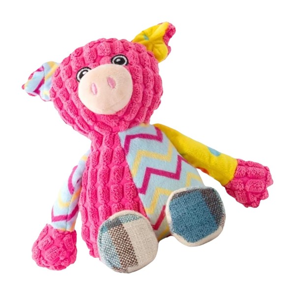 Pet Plush Sound Toy,Cartoon Animal Teething Chew Toys - Interactive