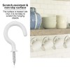 AFASOES Pack of 50 Screw Hooks, Washing Line Hooks, White,