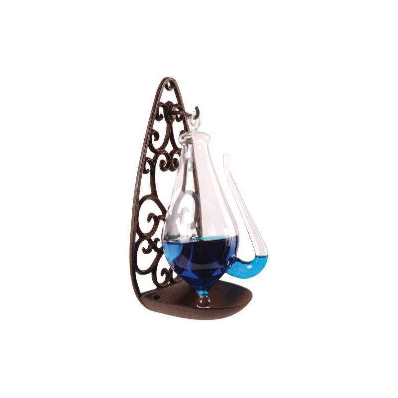Esschert Design TH31 Thunder/Weather Glass Barometer with Cast Iron Filigree