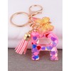 [Looking] Women Keychain Cute Fashion Alphabet Key Ring Pink Initial