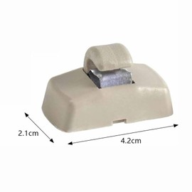 Bohaner Pack of 2 Car Mount for Sun Visor Sun Visor Hook Clip Car Visor Hook Hanger for VW Golf MK4 MK3 Ca.ddy Lupo Polo Seat Ibiza Leon Skoda Fabia Octavia Superb 3B0857561B (Beige)