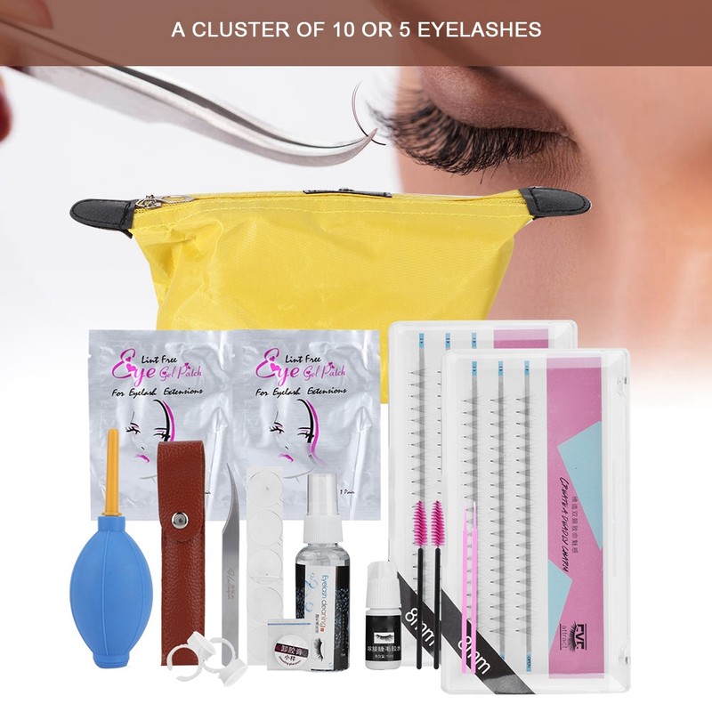 Eyelashes Grafting Tool Set Eyelash Extension Glue Tweezer False Eyelash