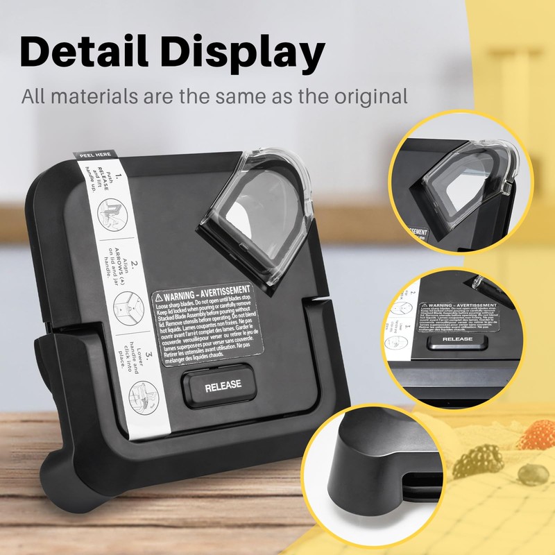 Yncotte Blender Lid Replacement for Ninja,Replacement Locking Lid 72oz Blender