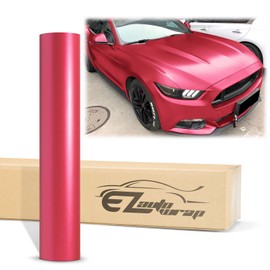 4"x8" (10cmx20cm) Sample Satin Chrome Pink Vinyl Wrap Sticker Car Auto Vehicle Motorcycle DIY Decal Sheet with Air Release Bubble Free Self Adhesive Peel and Stick