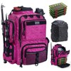 Goture Fishing Backpack with 4 Tackle Boxes,900D Water-Resistant Tackle Backpack