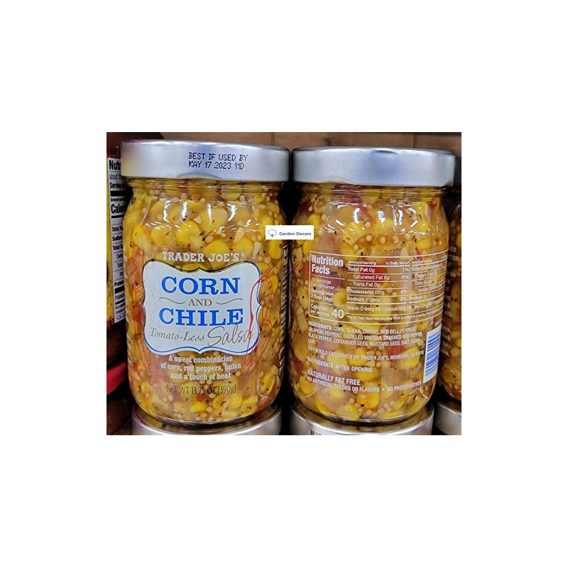 Trader Joe’s Corn and Chile Tomato-Less Salsa 13.75oz 390g (Two