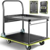 Keoslpy Upgraded Push Cart Dolly 700lbs, Foldable Platform Truck with