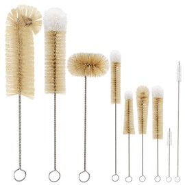 MASTERTOP 9 Pieces Bottle Brush Set - Long Water Bottle and Straw Brush Cleaning Set BPA Free Bottle Cleaner Brush for Baby Bottle Pipes Coffee Grinder Teapot Narrow Neck Wide Mouth Water Bottles