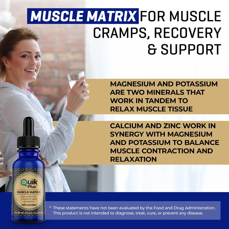 Imix Nutrition QuikPlus Muscle Matrix - Ionic Liquid Mineral Supplement,