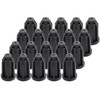 Wolfride 20Pcs Plastic Caster Socket Sleeve Round Inserts Black Chair