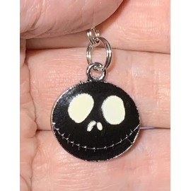 Silver Jack Skellington Nightmare Before Xmas Charm Zipper Pull &Keychain Add On
