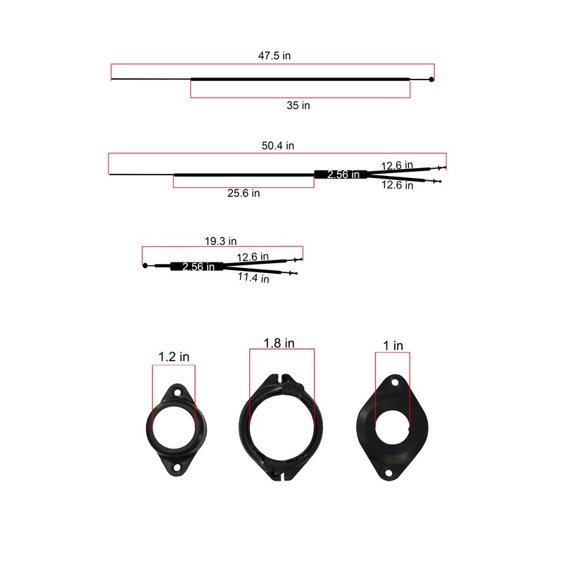 WEERAS Brake Cable and Housing, BMX Bike Bicycle Gyro Brake