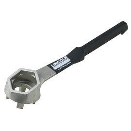 Lincoln 5841 Drum Plug Bung Wrench for 15, 20, 30 and 55 Gallon Barrels, 2" Bungs, 3/4" Vent Plugs, Plastic/Steel Drums, Non-sparking, Non-corrosive Aluminum Construction, Textured Grip