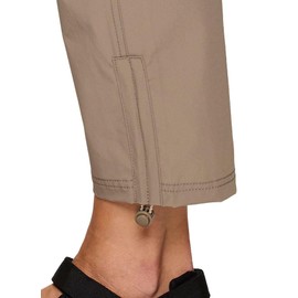 Avalanche Woven Ankle Pant for Women Quick Drying Hiking Pants with Pockets Ruched Driftwood M