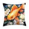 Goldfish Flowers Tees Flowers Fancy Goldfish Fantasy Art Design Throw