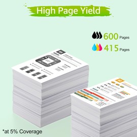 greencycle Remanufactured High Yield Ink Cartridge Replacement for HP 64 XL 64XL N9J91AN N9J92AN Compatible with Envy Photo 7858 7855 7155 6255 7158 7164, Envy 5542 Printer (5 Black, 3 Tri-Color)