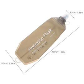 KICHOUSE Flexible Collapsible Water Bottle Lightweight Tpu Soft Flask for Runners Hikers Cyclists Leakproof Portable Hydration for Travel and Outdoor Activities