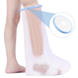 VALLEYWIND Waterproof Leg Cast Cover for Shower Adult Anti-Accumulation Cast Protector for Shower Leg Adult Watertight Cast Bag for Shower Leg Knee Foot Ankle Reusable 24.8inch