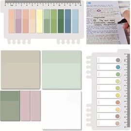 700 hojas de Juego de Transparent Sticky Notes,Contiene notas adhesivas transparentes y Marcadores de Página,Nota adhesivas translúcidas para lectura,estudio,Mantenga su escritura limpia y ordenada