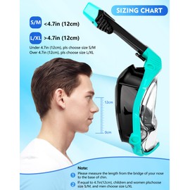 VGKE Full Face Snorkel Mask for Adults, 180 Degree HD Panoramic View Snorkeling Gear with Waterproof Phone Pouch, Anti-Leak & Anti-Fog, Breathe Freely Suitable for Men/Women