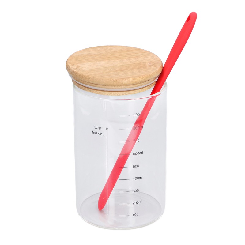 Sourdough Starter Jar Kit Wooden Lid 34oz Sourdough Bread Baking