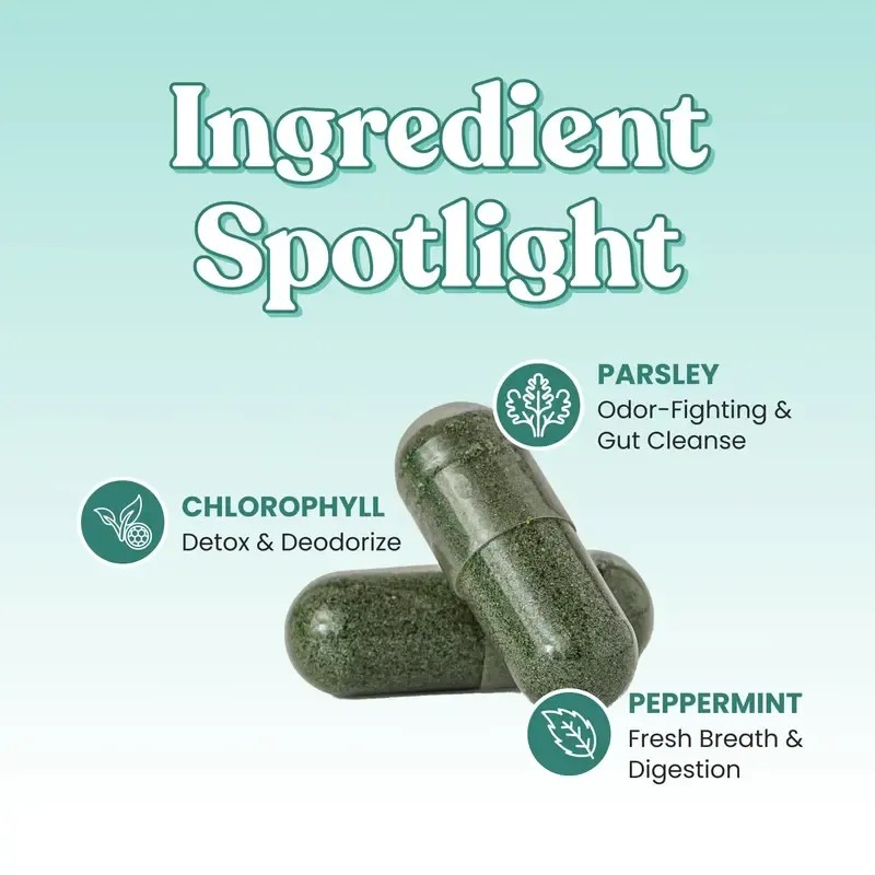 Body Magic Chlorophyll Pill - For Body Odor, Detox &