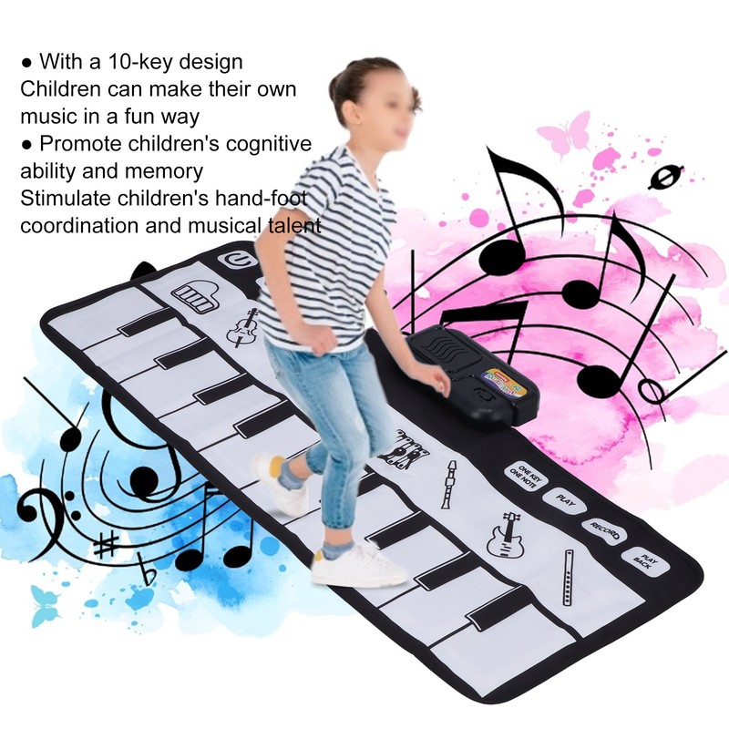 Children Music Piano Keyboard Dance Floor Mat Kid Musical Play