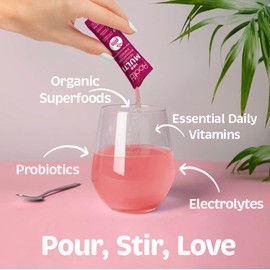 Root'd Multivitamin Powder for Women - 25 Vitamins & Minerals with 3X Electrolytes, 9 Organic Superfoods, Probiotics & Enzymes, Sugar-Free Multivitamin & Hydration | 24 Vitamin Drink Mix Packets