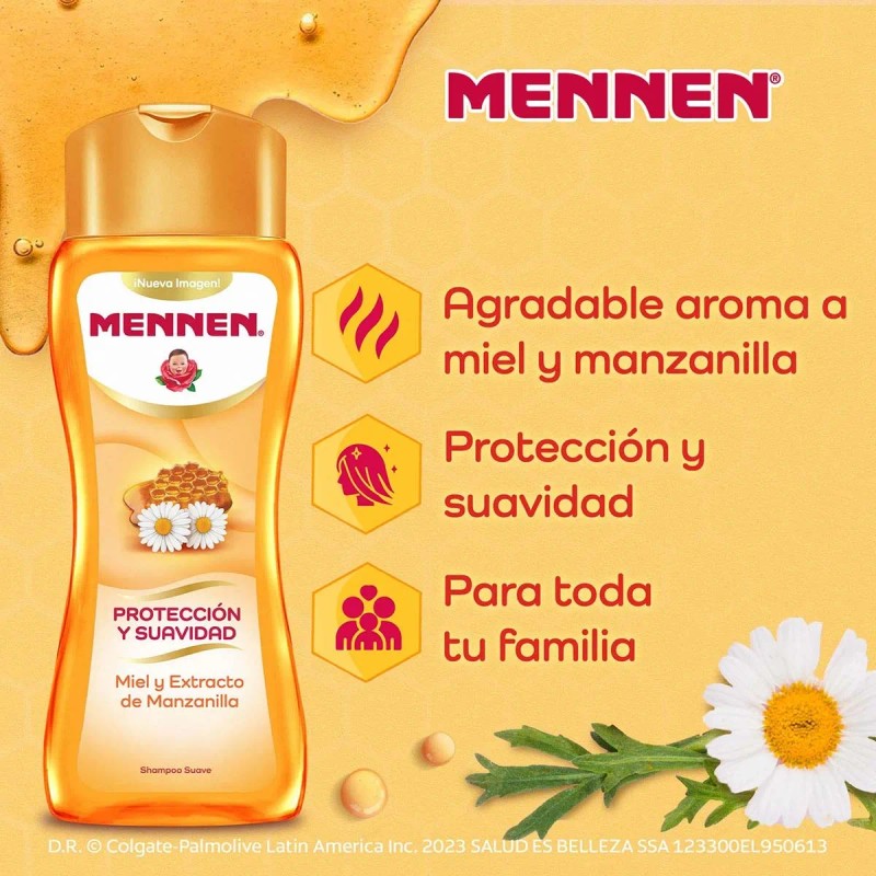 Shampoo Mennen Protección y Suavidad Miel y Manzanilla 200ml