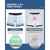 maamgic Mens 5 Inch Stretch Swimming Shorts Compression Liner Swim