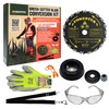 FORESTER Brush Cutter Trimmer Conversion Kit with Cut-9, Includes Safety