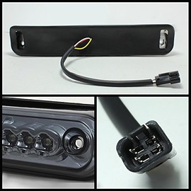 AKKON - For 88-98 C/K Series Sierra Silverado Tahoe Suburban Blazer Smoked Tinted Tail Brake Lights + LED 3rd Brake light