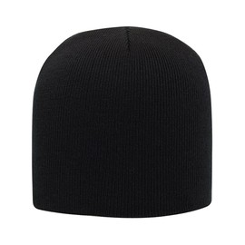 Otto Caps Ultra Soft Acrylic Knit 8" Beanies Black