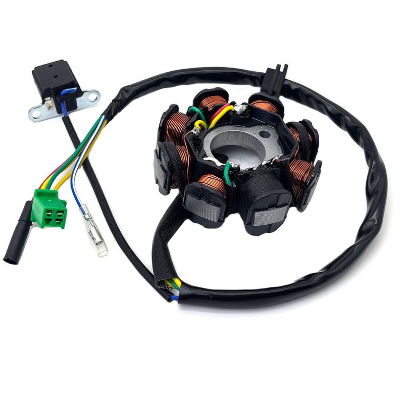 GY6 Magneto Stator Flywheel Rotor Kit,8 Coil Copper Stator for
