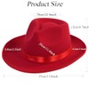 Black Wide Brim Satin Ribbon Fedora Panama Hat Rancher Hat