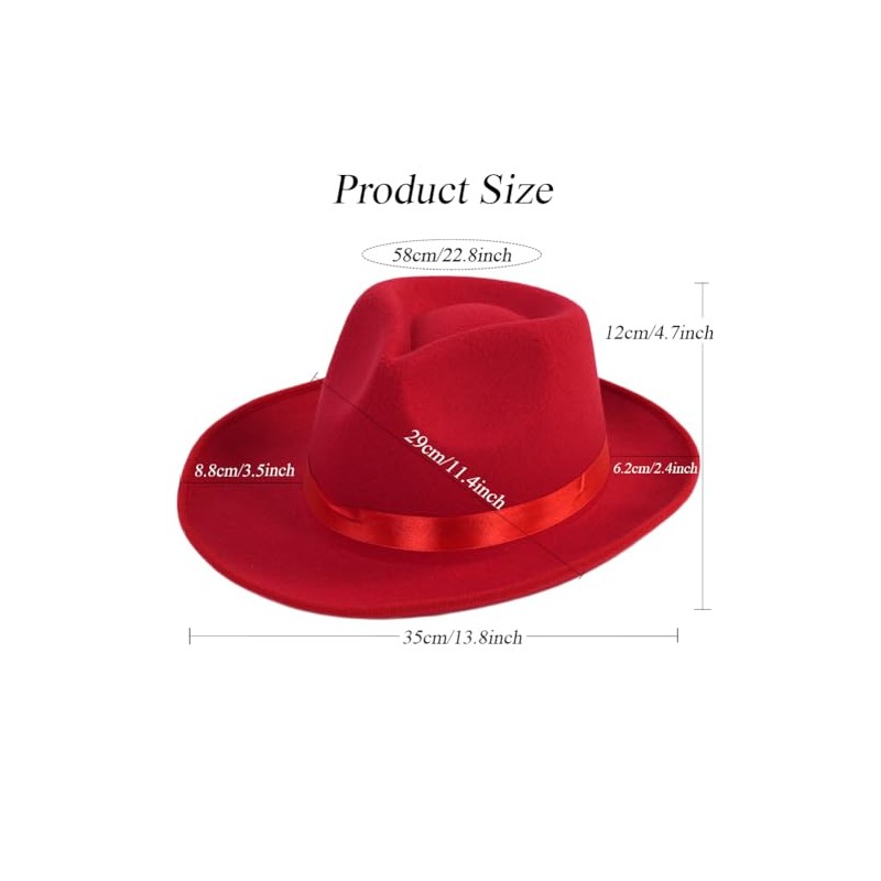 Black Wide Brim Satin Ribbon Fedora Panama Hat Rancher Hat