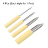 HARFINGTON 4pcs Half Circle Clay Hole Cutters Stainless Steel Round