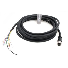 SZRMCC Sensor Actuator Cable M12 12 pin Female Flying Lead Cable for Cognex in-Sight 3800 8000 9000 DataMan 262 300 360 Code Reader Sick Sensor Vision (2m)