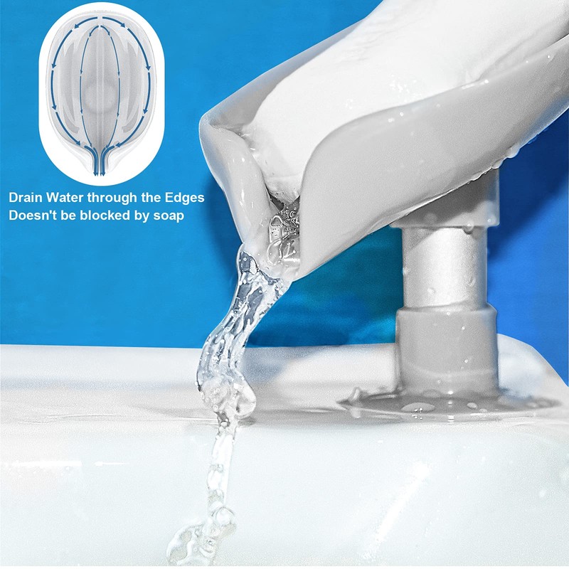 2Pack Soap Holder Leaf-Shape - Self Draining Soap Dish Holder,